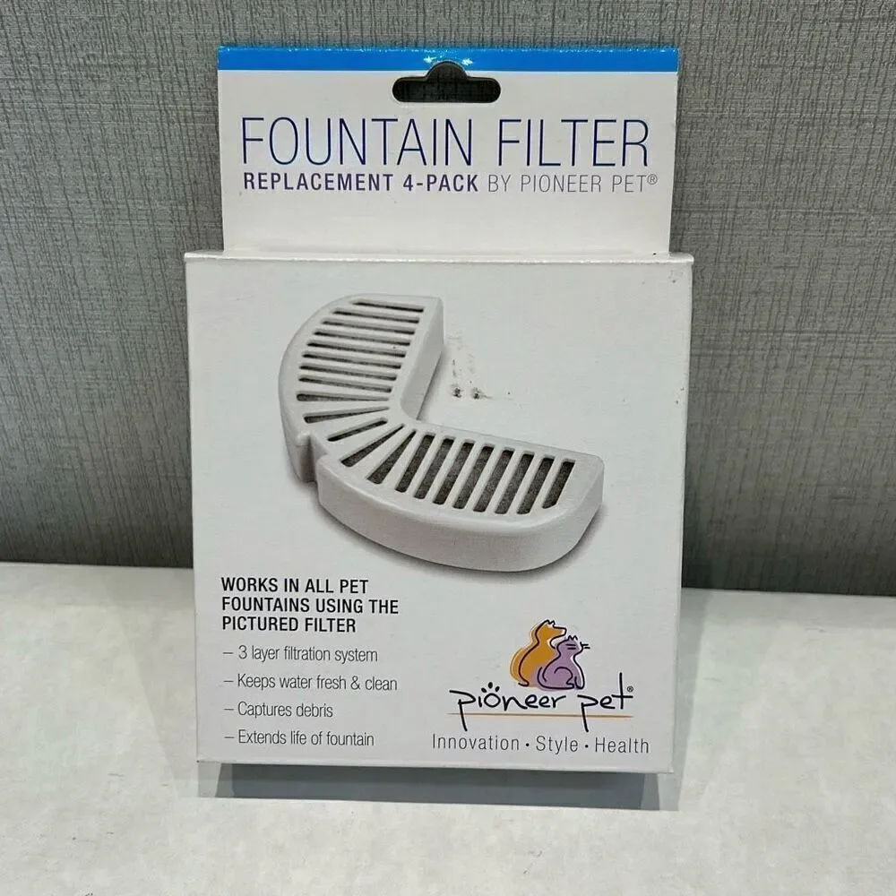 NEW Pioneer Pet Fountain Filter Replacement 4-Pack